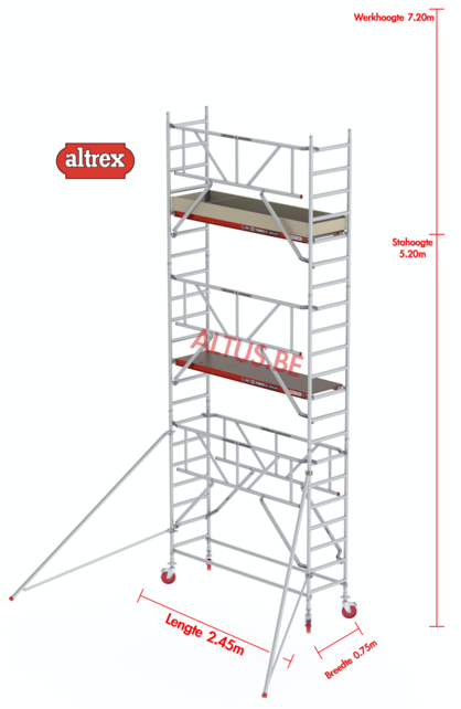 Gevelvrij* 0.75 x 2.45 x 5.20m vh Safe-Quick RS Tower  41-S