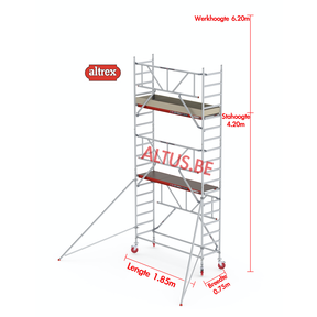 Gevelvrij* 0.75 x 1.85 x 4.20m vh Safe-Quick RS Tower  41-S