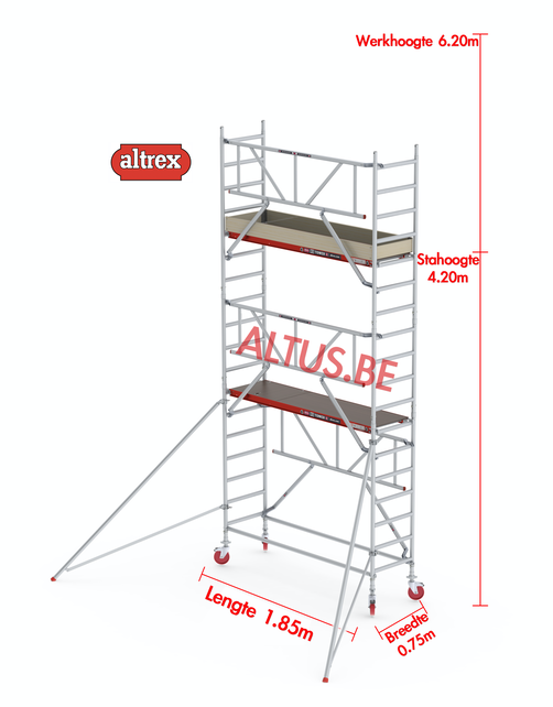 Gevelvrij* 0.75 x 1.85 x 4.20m vh Safe-Quick RS Tower  41-S