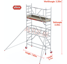 Gevelvrij* 0.75 x 1.85 x 3.20m vh Safe-Quick RS Tower  41-S