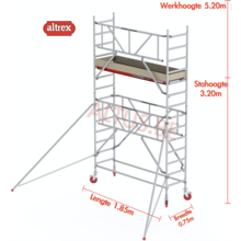 Gevelvrij* 0.75 x 1.85 x 3.20m vh Safe-Quick RS Tower  41-S