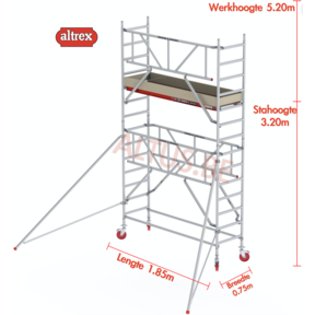 Gevelvrij* 0.75 x 1.85 x 3.20m vh Safe-Quick RS Tower  41-S