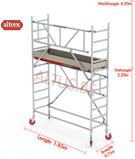 Gevelvrij* 0.75 x 1.85 x 2.20m vh Safe-Quick RS Tower  41-S