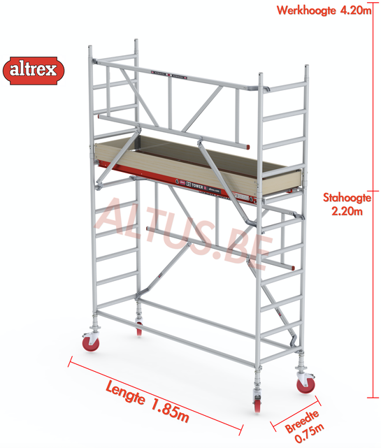 Gevelvrij* 0.75 x 1.85 x 2.20m vh Safe-Quick RS Tower  41-S