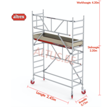 Gevelvrij* 0.75 x 2.45 x 2.20m vh Safe-Quick RS Tower  41-S
