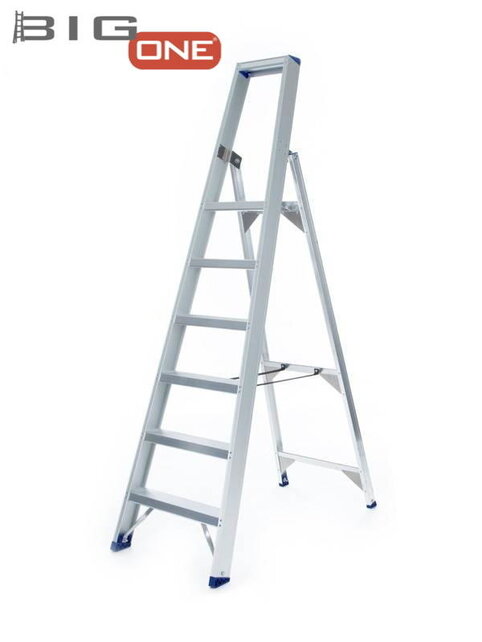Professionele enkele trapladder 6 treden model ATOM