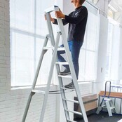 Professionele enkele trapladder 7 treden model ATOM