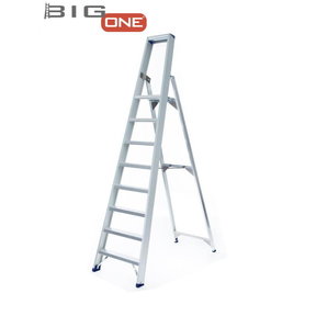 Trapladder 8-treden- stahoogte 2.00m