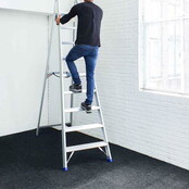 Professionele enkele trapladder 9 treden model ATOM