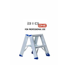 Dubbele trapladder 2x2-treden- stahoogte 0.50m