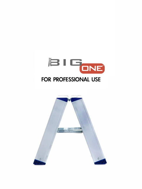 Dubbele trapladder 2x2-treden- stahoogte 0.50m