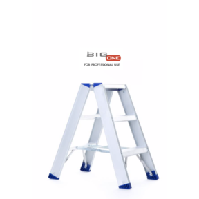 Dubbele trapladder 2x3-treden- stahoogte 0.75m