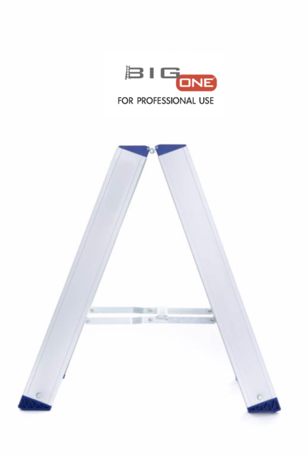 Dubbele trapladder 2x3-treden- stahoogte 0.75m