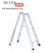 Dubbele trapladder 2x5-treden- stahoogte 1.25m