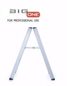 Dubbele trapladder 2x5-treden- stahoogte 1.25m