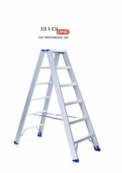 Dubbele trapladder 2x6-treden- stahoogte 1.50m