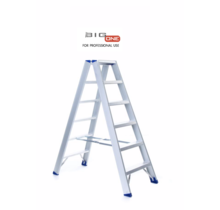 Dubbele trapladder 2x6-treden- stahoogte 1.50m