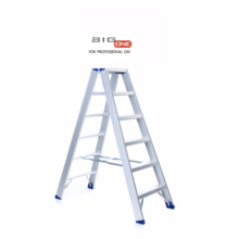 Dubbele trapladder 2x6-treden- stahoogte 1.50m