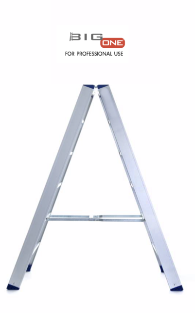 Dubbele trapladder 2x6-treden- stahoogte 1.50m