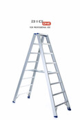 Dubbele trapladder 2x8-treden- stahoogte 2.00m