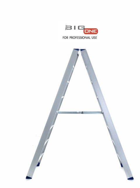 Dubbele trapladder 2x8-treden- stahoogte 2.00m