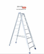 Dubbele trapladder 2x9-treden- stahoogte 2.25m