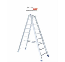 Dubbele trapladder 2x9-treden- stahoogte 2.25m