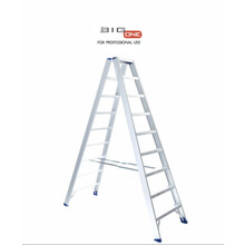 Dubbele trapladder 2x9-treden- stahoogte 2.25m