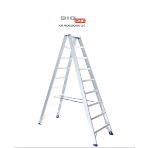 Dubbele trapladder 2x9-treden- stahoogte 2.25m