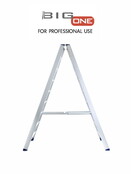 Dubbele trapladder 2x9-treden- stahoogte 2.25m