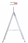 Dubbele trapladder 2x10-treden- stahoogte 2.50m