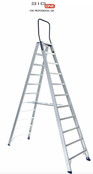 Dubbele trapladder 2x11-treden- stahoogte 2.75cm