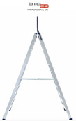 Dubbele trapladder 2x11-treden- stahoogte 2.75cm