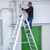 Dubbele trapladder 2x11-treden- stahoogte 2.75cm