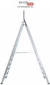 Dubbele trapladder 2x12-treden- stahoogte 3.00m