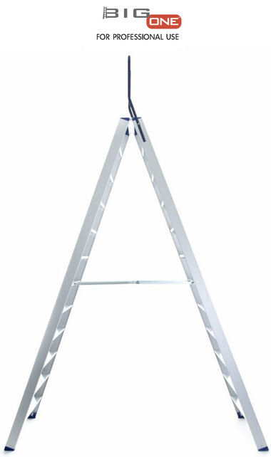 Dubbele trapladder 2x12-treden- stahoogte 3.00m