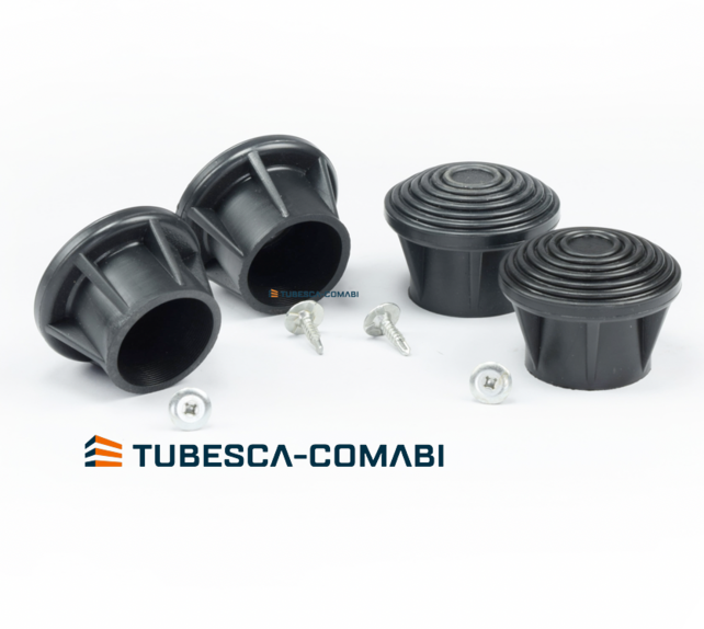 set van 4 stuks  veiligheidsvoeten tubesca Ø 35mm