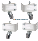 set van 4 stuks  verende wielen by tubesca