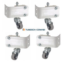 set van 4 stuks  verende wielen Tubesca