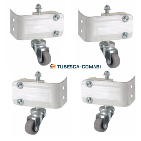set van 4 stuks  verende wielen Tubesca