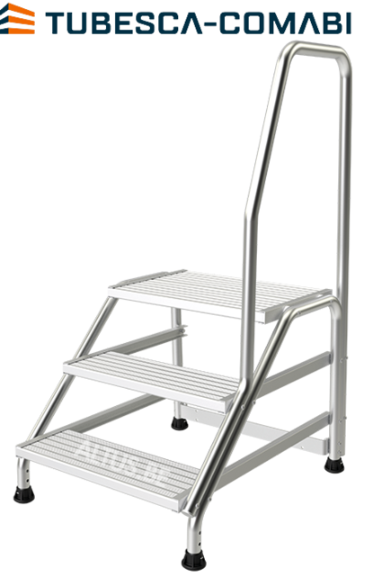 werktrap 3 treden type Modul by Tubesca  Werktrap 3 treden met 1 leuning