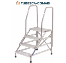 werktrap 4 treden type Modul by Tubesca  Werktrap 3 treden met 1 of 2 leuningen
