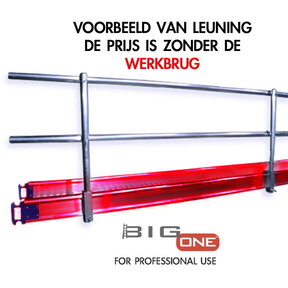 Leuning voor werkbrug 4.00m
