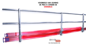 Complete leuning voor werkbrug 8.00m