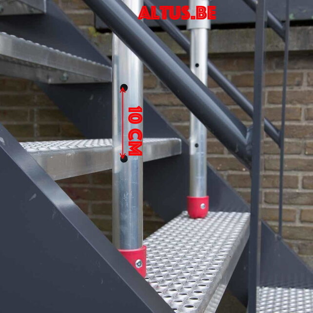 Trap steiger 0.75 x 1.85m uitbreidbaar