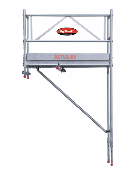 Trap steiger 0.75 x 1.85m uitbreidbaar
