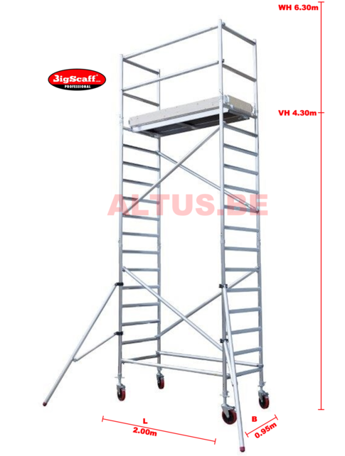 module 2 Allround rolsteiger 4.30m vh= 6.30m wh