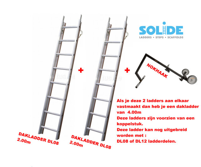 4.00m dakladderset solide easy-fit