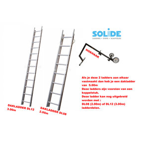 5.00m dakladderset solide easy-fit