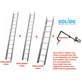 8.00m dakladderset solide easy-fit